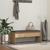 vidaXL Hallway Bench with Cushion White 63 x 38 x 40 cm