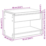 vidaXL Hallenbank Wit 63 x 38 x 45 cm Geengineerd Hout en Stof