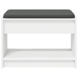 vidaXL Hallenbank Wit 63 x 38 x 45 cm Geengineerd Hout en Stof