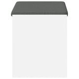 vidaXL Hallenbank Wit 63 x 38 x 45 cm Geengineerd Hout en Stof
