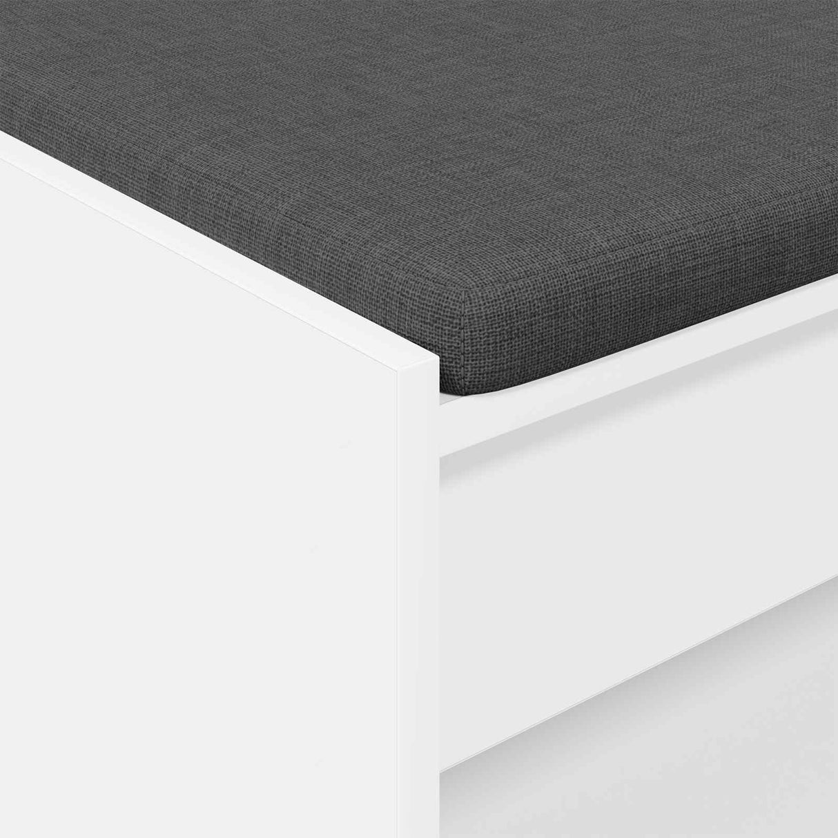 vidaXL Hallenbank Wit 63 x 38 x 45 cm Geengineerd Hout en Stof