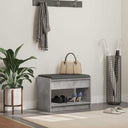 vidaXL Hallenbank Wit 63 x 38 x 45 cm Geengineerd Hout en Stof