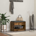 vidaXL Hallenbank Wit 63 x 38 x 45 cm Geengineerd Hout en Stof