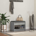 vidaXL Hallenbank Wit 63 x 38 x 45 cm Geengineerd Hout en Stof