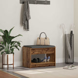 vidaXL Hallenbank Wit 63 x 38 x 45 cm Geengineerd Hout en Stof