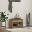 vidaXL Hallenbank Wit 63 x 38 x 45 cm Geengineerd Hout en Stof