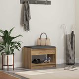vidaXL Hallenbank Wit 63 x 38 x 45 cm Geengineerd Hout en Stof