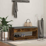 vidaXL Hallenbank Wit 63 x 38 x 45 cm Geengineerd Hout en Stof
