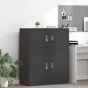 vidaXL Opbergkast Zwart 90 x 40 x 140 cm Staal