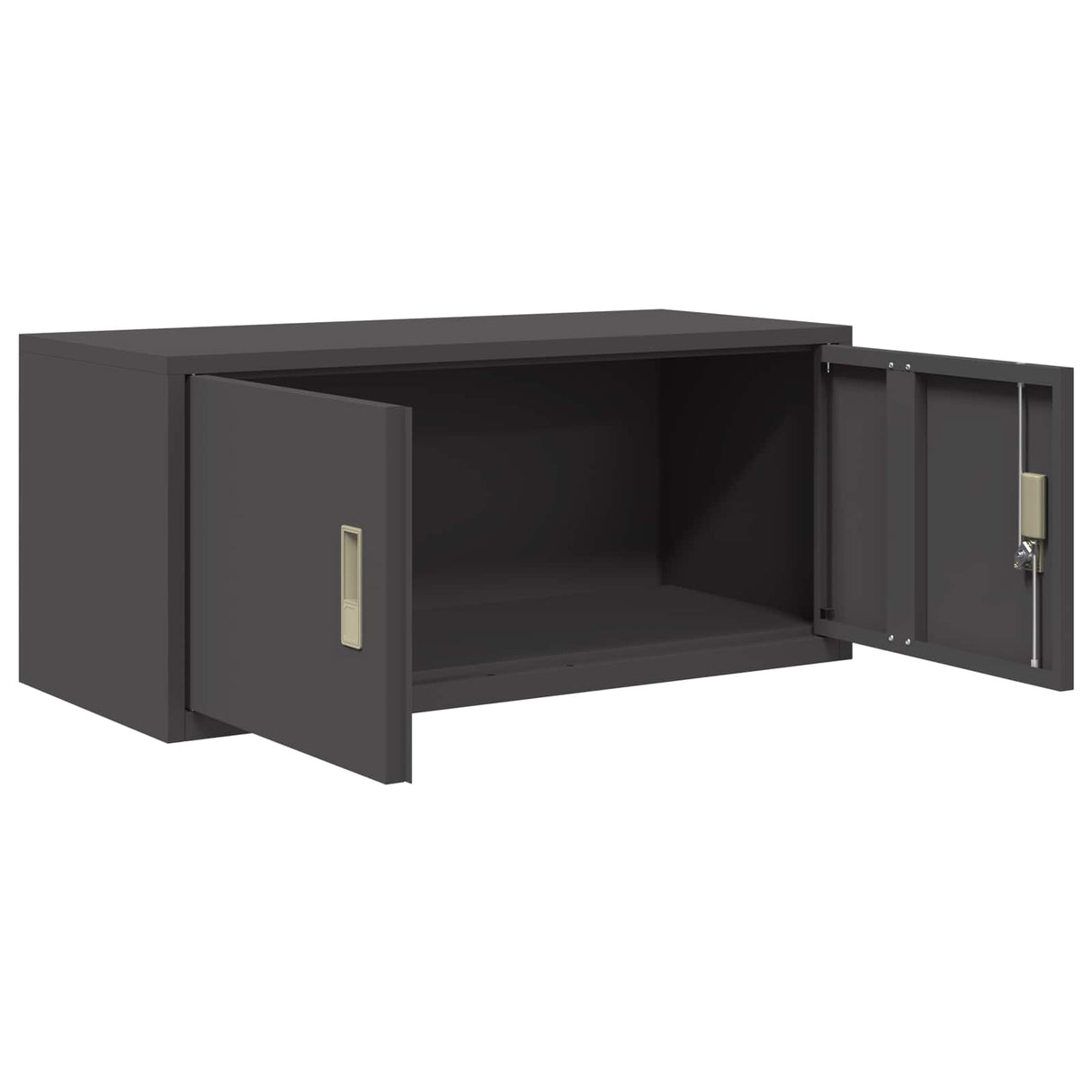 vidaXL Opbergkast Zwart 90 x 40 x 140 cm Staal