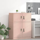 vidaXL Opbergkast Zwart 90 x 40 x 140 cm Staal