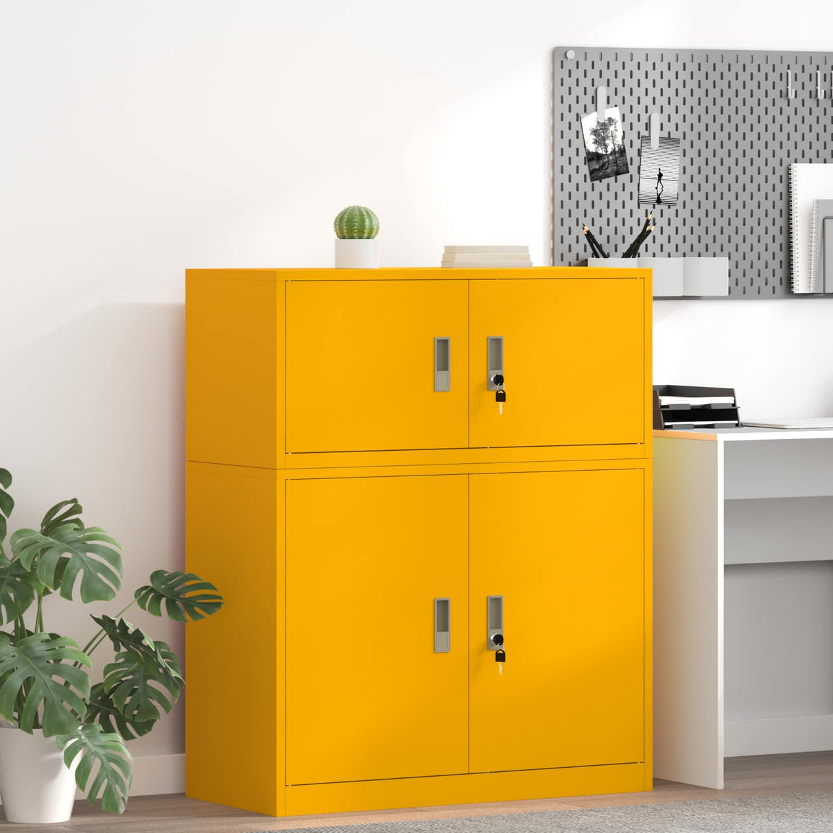 vidaXL Opbergkast Zwart 90 x 40 x 140 cm Staal