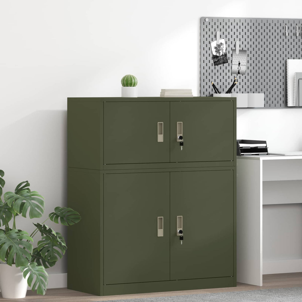 vidaXL Opbergkast Zwart 90 x 40 x 140 cm Staal