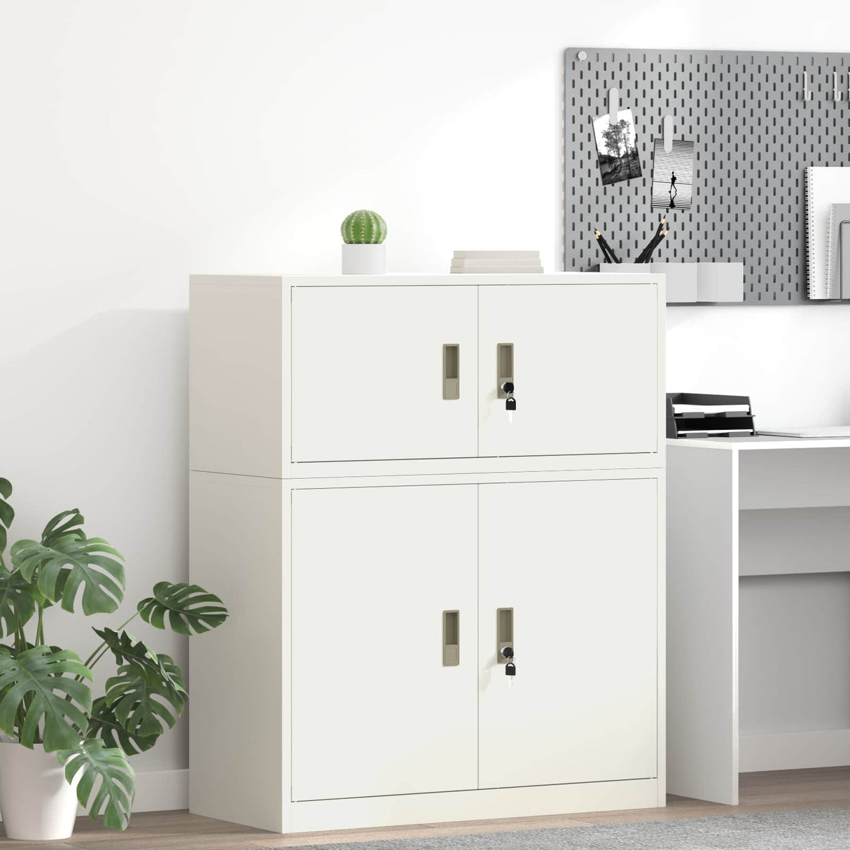 vidaXL Opbergkast Zwart 90 x 40 x 140 cm Staal