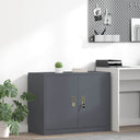 vidaXL Opbergkast Zwart 90 x 40 x 140 cm Staal