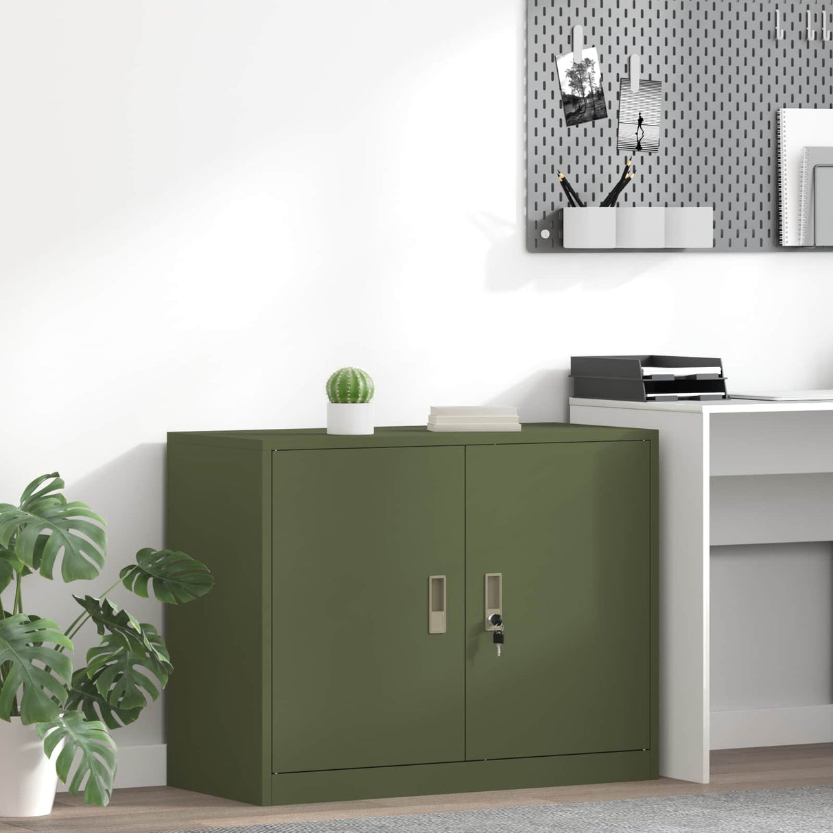 vidaXL Opbergkast Zwart 90 x 40 x 140 cm Staal