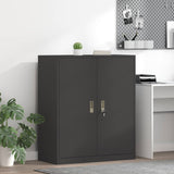 vidaXL Opbergkast Zwart 90 x 40 x 140 cm Staal