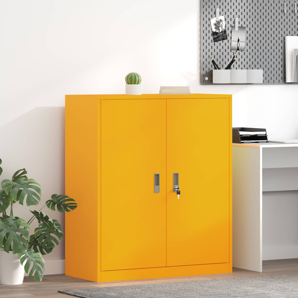 vidaXL Opbergkast Zwart 90 x 40 x 140 cm Staal