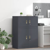 vidaXL Opbergkast Zwart 90 x 40 x 140 cm Staal