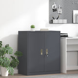 vidaXL Opbergkast Zwart 90 x 40 x 140 cm Staal