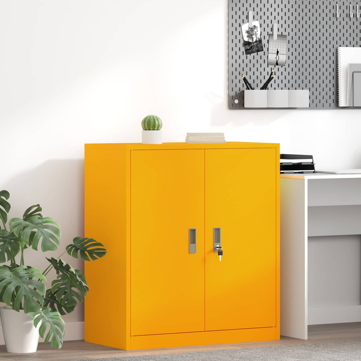vidaXL Opbergkast Zwart 90 x 40 x 140 cm Staal