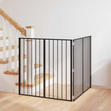 vidaXL Hondendeur 2 Panels Zwart 100 x 100 cm Gegevens staal
