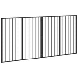 vidaXL Hondendeur 2 Panels Zwart 100 x 100 cm Gegevens staal