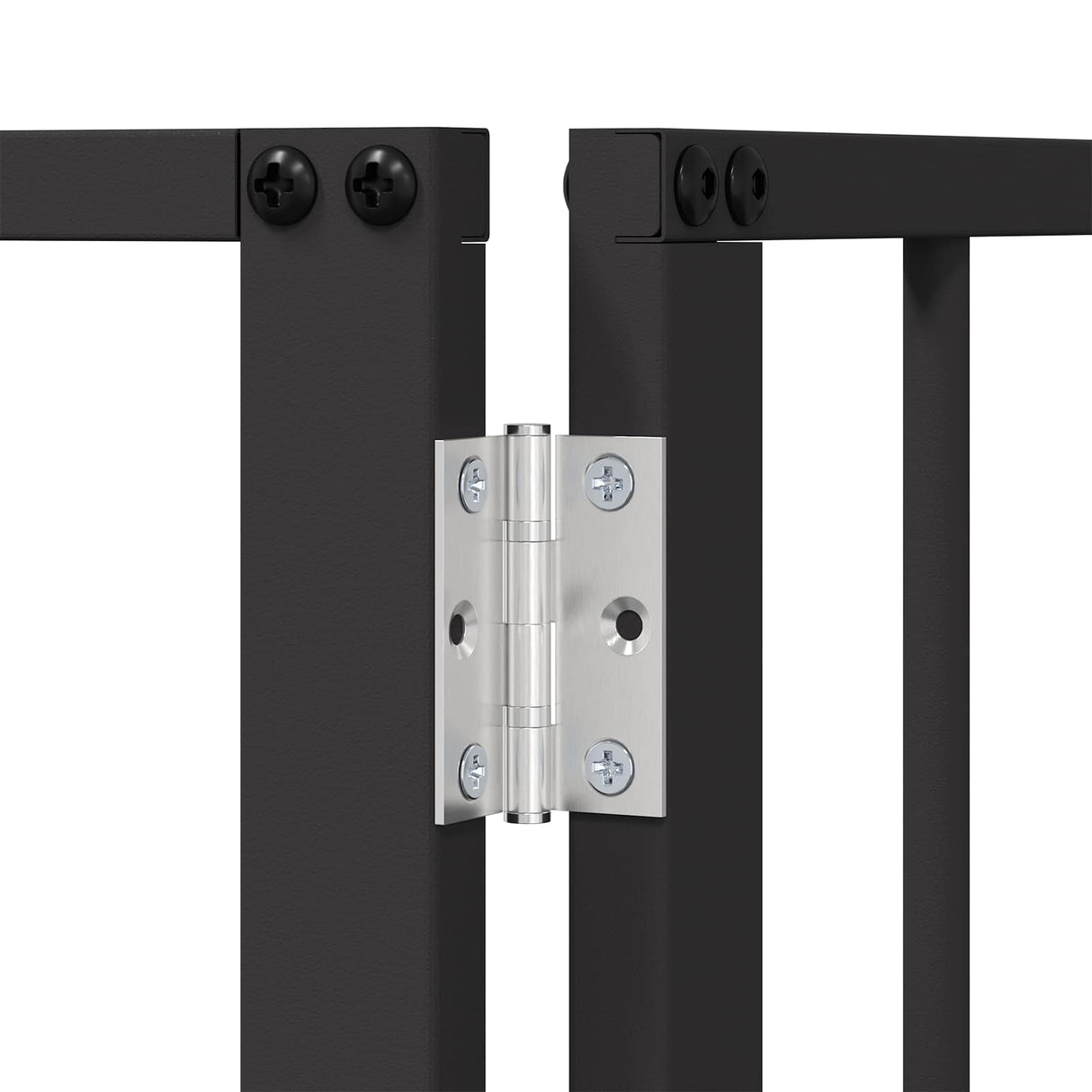 vidaXL Hondendeur 2 Panels Zwart 100 x 100 cm Gegevens staal