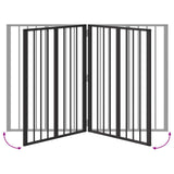 vidaXL Hondendeur 2 Panels Zwart 100 x 100 cm Gegevens staal