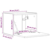 vidaXL TV Wandkast Wandgemonteerd Wit 39 x 31 x 29,5 cm Bewerkt hout
