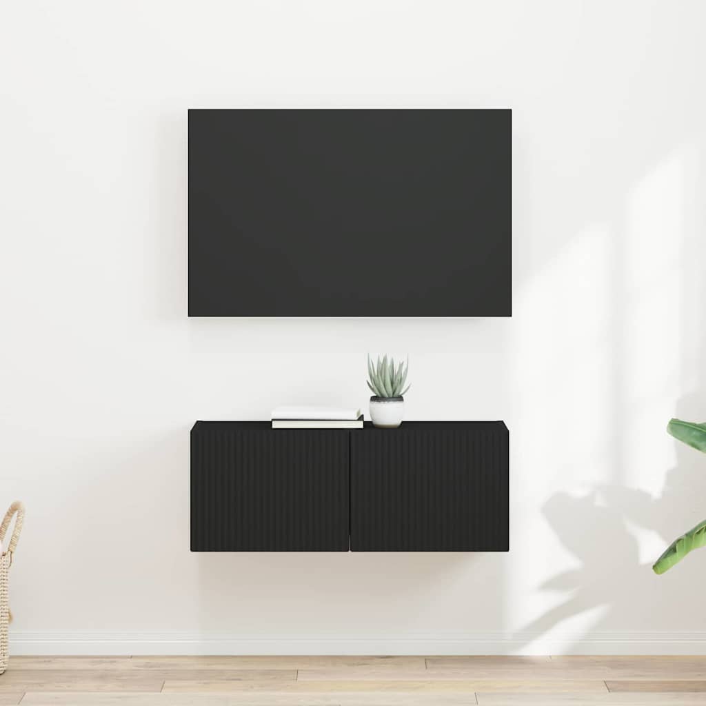 vidaXL TV Wandkast Wandgemonteerd Wit 39 x 31 x 29,5 cm Bewerkt hout