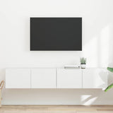 vidaXL TV Wandkast Wandgemonteerd Wit 39 x 31 x 29,5 cm Bewerkt hout