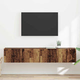 vidaXL TV Wandkast Wandgemonteerd Wit 39 x 31 x 29,5 cm Bewerkt hout