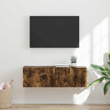 vidaXL TV Wandkast Wandgemonteerd Wit 39 x 31 x 29,5 cm Bewerkt hout