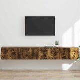 vidaXL TV Wandkast Wandgemonteerd Wit 39 x 31 x 29,5 cm Bewerkt hout