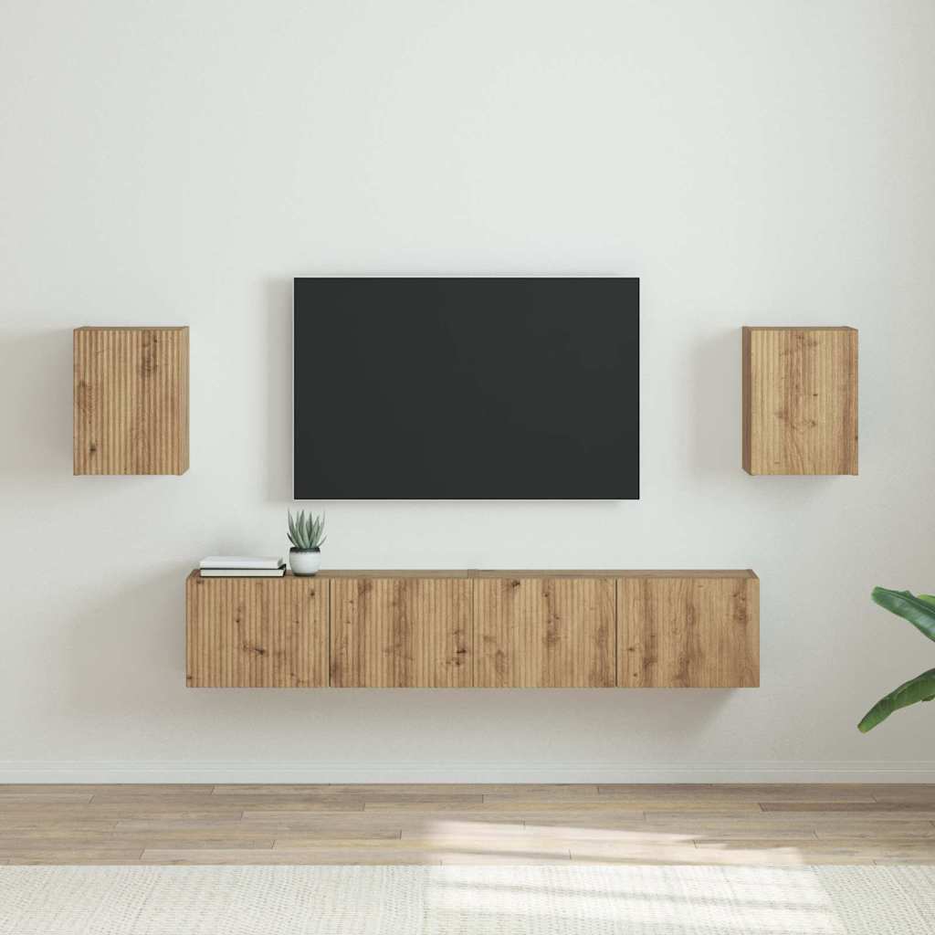 vidaXL TV Wandkast Wandgemonteerd Wit 30 x 31 x 40 cm Bewerkt hout