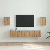 vidaXL TV Wandkast Wandgemonteerd Wit 30 x 31 x 40 cm Bewerkt hout