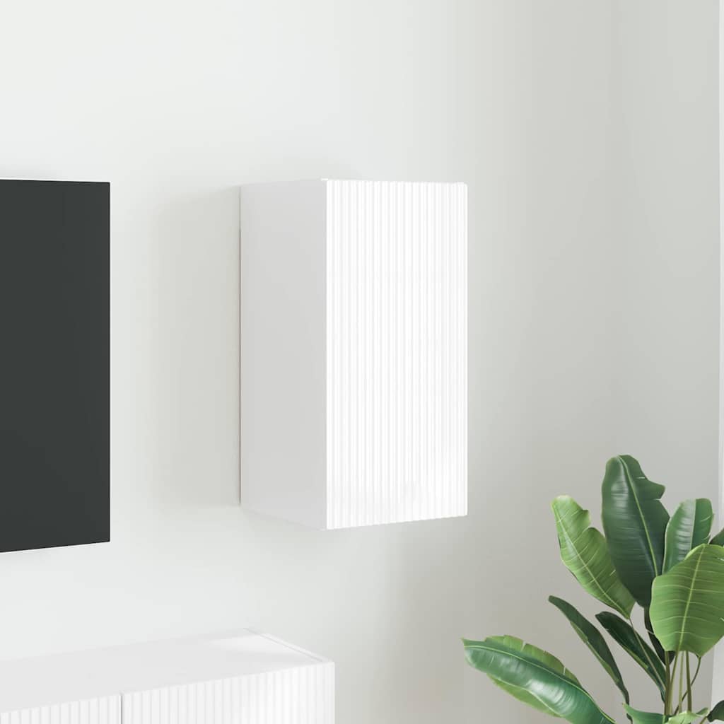 vidaXL TV Wandkast Wandgemonteerd Wit 30 x 31 x 40 cm Bewerkt hout