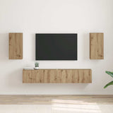 vidaXL TV Wandkast Wandgemonteerd Wit 30 x 31 x 40 cm Bewerkt hout