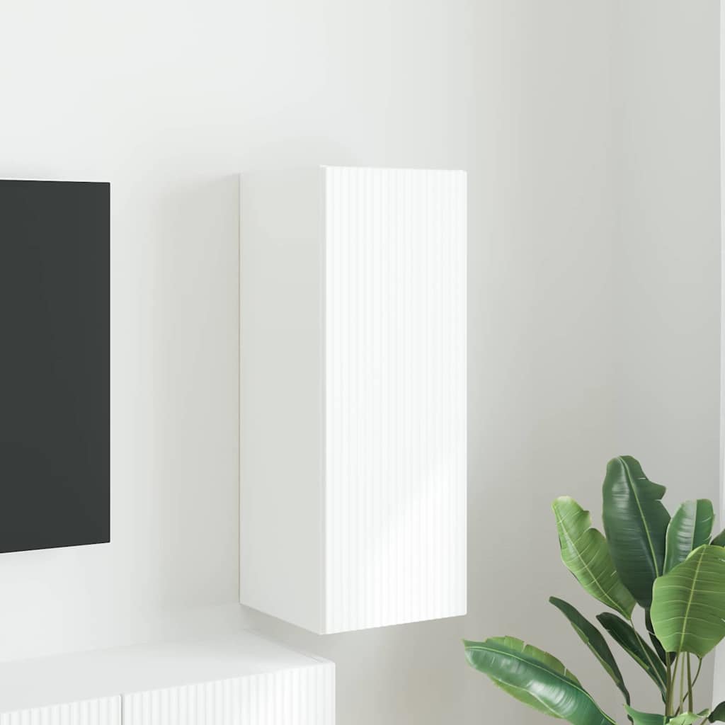 vidaXL TV Wandkast Wandgemonteerd Wit 30 x 31 x 40 cm Bewerkt hout