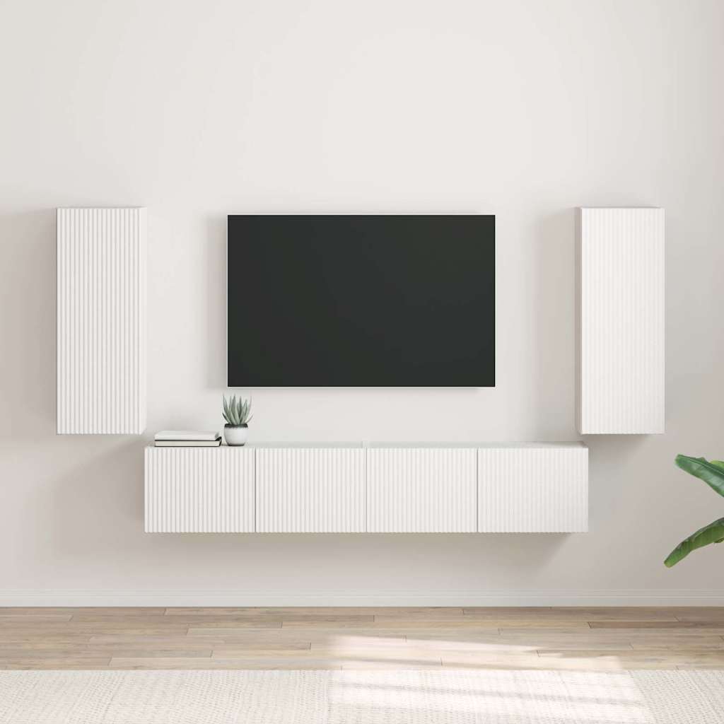 vidaXL TV Wandkast Wandgemonteerd Wit 30 x 31 x 40 cm Bewerkt hout