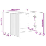 vidaXL TV Wall Cabinet Wall-Mounted White 59.5x31x40 cm Engineered Wood
