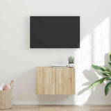 vidaXL TV Wall Cabinet Wall-Mounted White 59.5x31x40 cm Engineered Wood