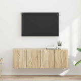 vidaXL TV Wall Cabinet Wall-Mounted White 59.5x31x40 cm Engineered Wood