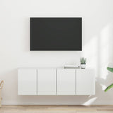 vidaXL TV Wall Cabinet Wall-Mounted White 59.5x31x40 cm Engineered Wood