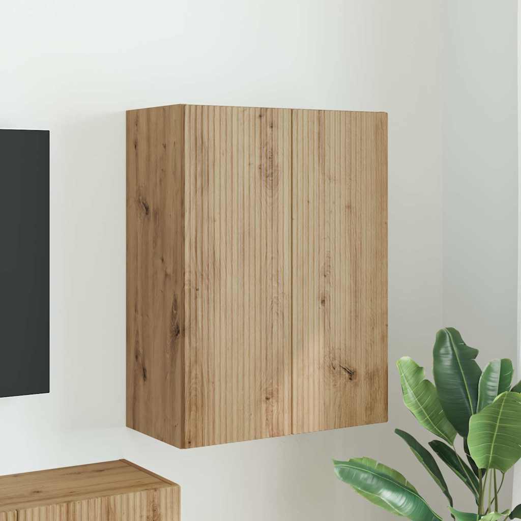 vidaXL TV Wall Cabinet Wall-Mounted White 59.5x31x40 cm Engineered Wood
