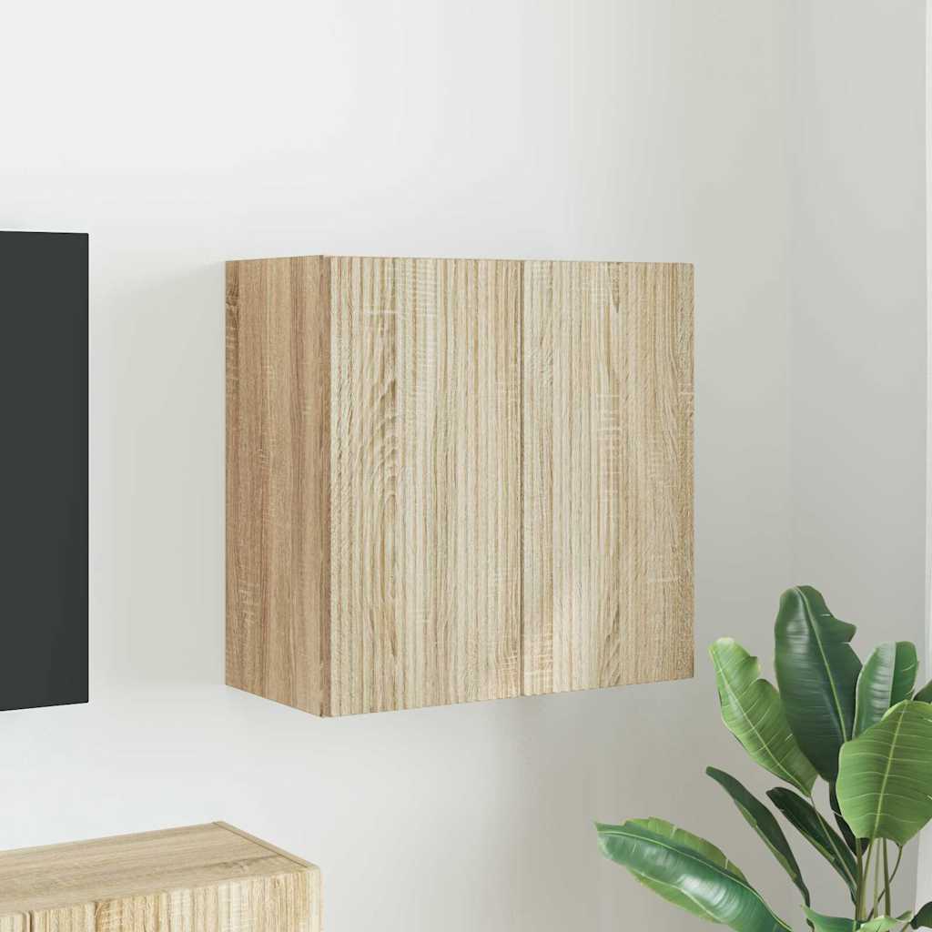vidaXL TV Wall Cabinet Wall-Mounted White 59.5x31x40 cm Engineered Wood