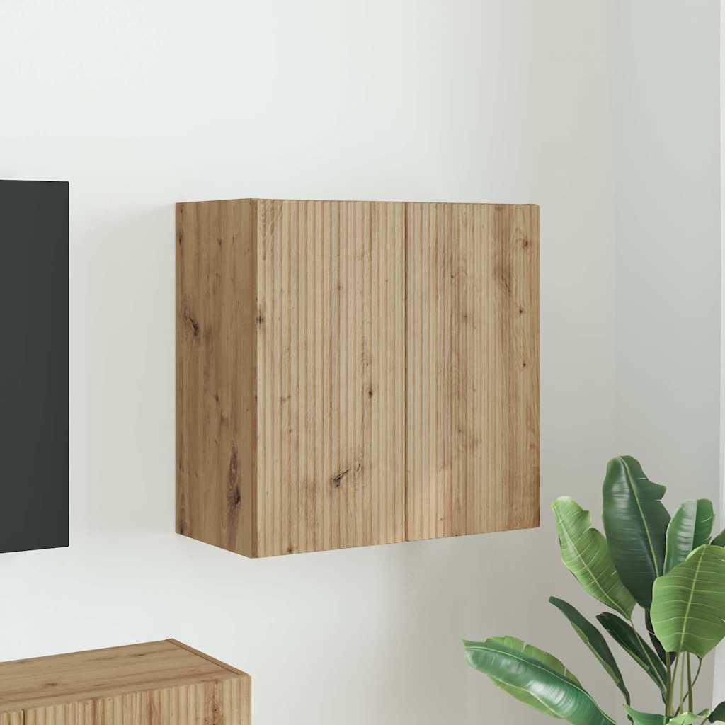 vidaXL TV Wall Cabinet Wall-Mounted White 59.5x31x40 cm Engineered Wood