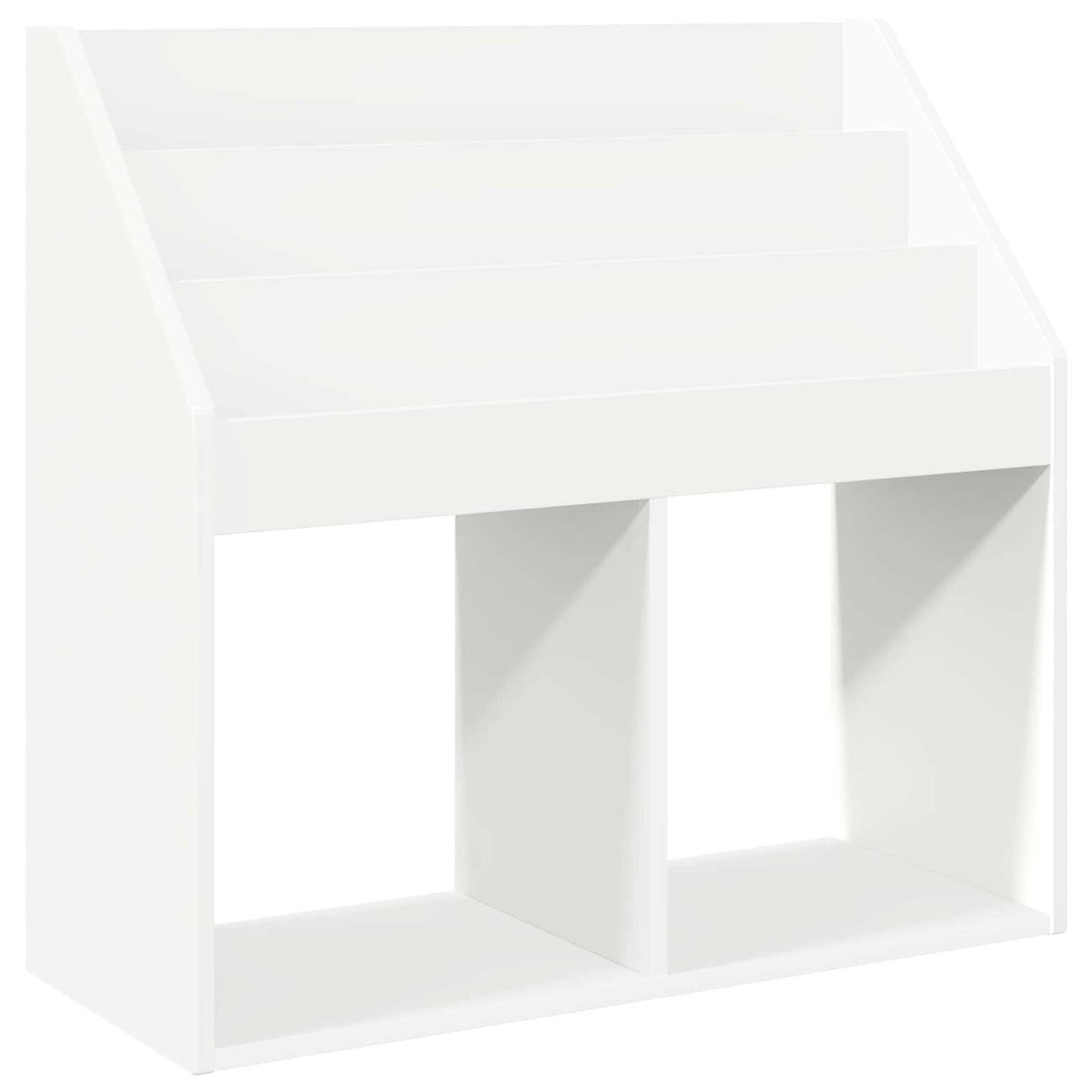 vidaXL Kinderboekenplank Wit 72,5 x 29,5 x 69 cm Bewerkt hout