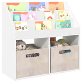 vidaXL Kinderboekenplank Wit 72,5 x 29,5 x 69 cm Bewerkt hout